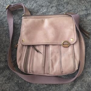 Lavender Fossil Crossbody Bag